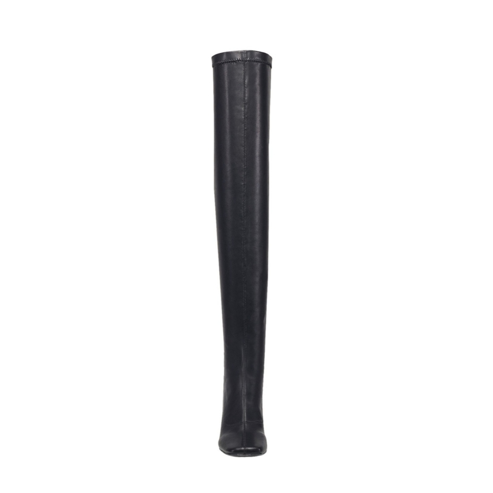 French Connection Faux Leather Over The Knee Square Toe Charli Boots - Picture 13 of 16